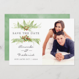 Invitación Watercolor Greenery Wedding Save the Date