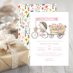 Invitación Watercolor Hedgehog Baby Shower