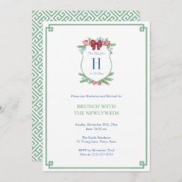 Invitación Watercolor Holidays Escudo Newlyweds Brunch Fiesta