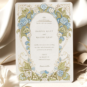 Invitación Watercolor Hydrangeas Arts & Crafts Boda