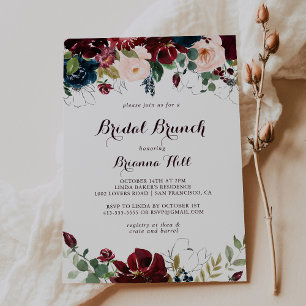 Invitación Watercolor Ilustrado Bridal Brunch Bridal Shower