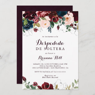 Invitación Watercolor Ilustrado Caer Ducha Bridal Española