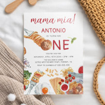 Watercolor Italiano 1er cumpleaños