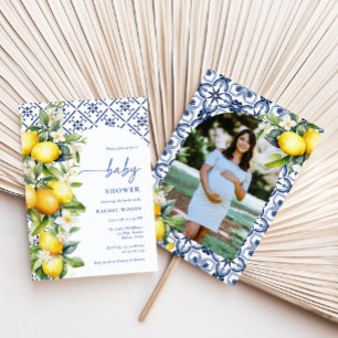 Invitación Watercolor italiano Lemon Baby Shower