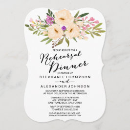 Invitación Watercolor Ivory Bouquet Anemones