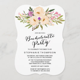 Invitación Watercolor Ivory Bouquet Anemones