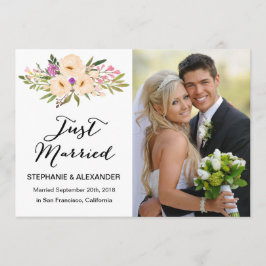 Invitación Watercolor Ivory Bouquet Anemones