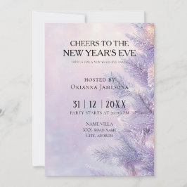 Invitación Watercolor lavender New Year's Eve Party 