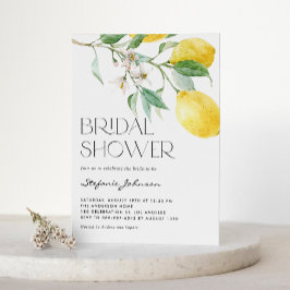 Invitación Watercolor Lemon Bouquet Verano Ducha de Novias