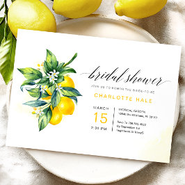 Invitación Watercolor Lemon Bridal Shower