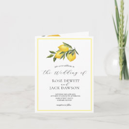 Invitación Watercolor Lemon Garden Con Boda De Fotografía