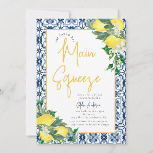 Invitación Watercolor Lemon Main Squeeze Brieze Shower
