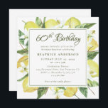 Invitación Watercolor Lemon Wreath Brunch 80th Birthday<br><div class="desc">Una elegante invitación de brunch de cumpleaños número 80. El diseño presenta un marco acuático de limones, flores de limón y vegetación variada. Personalice con todos sus detalles importantes, incluyendo el nombre del invitado, fecha, hora, ubicación e información de RSVP. Esta plantilla es para un cumpleaños número 80, pero la...</div>