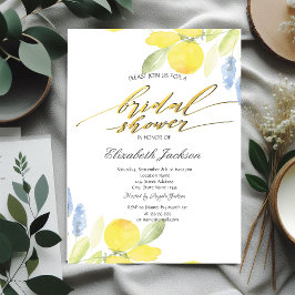 Invitación Watercolor Lemons Bridal Shower