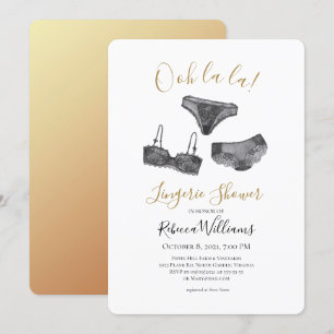 Invitación Watercolor Lingerie Shower Bridal Shower