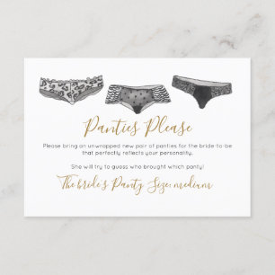 Invitación Watercolor Lingerie Shower Game Shower