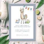 Invitación Watercolor Llama Kids Birthday Fiesta Photo<br><div class="desc">¡Celebra tu día especial con esta adorable invitación de cumpleaños con tema de llama! Con su llamativa acuarela, sus cactus y su confitura festiva, este hotel es perfecto para una divertida y única llama o para una fiesta de cumpleaños con temática desértica. Personalizable completo de incluir todos los detalles de...</div>