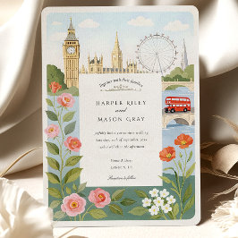 Invitación Watercolor London Big Ben Boda