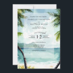 Invitación Watercolor Maui Hawaii Boda Tropical en Playa<br><div class="desc">Presentando la cautivadora Tarjeta de Invitación Tropical Beach Wedding, traído a la vida con vibrantes colores retro! Mira el majestuoso paisaje de la playa que adorna esta exquisita invitación. La personalización es clave: adapta el texto sin esfuerzo para armonizarlo con las especificaciones de su boda. Seleccione entre una matriz de...</div>