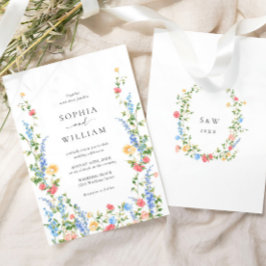 Invitación Watercolor Meadow Boda de flores silvestres bohemi