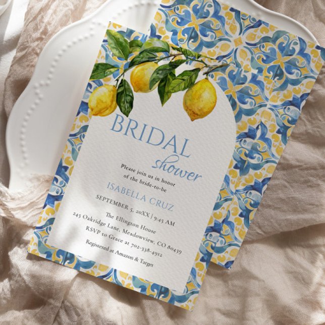 Invitación Watercolor Mediterráneo Lemon Briower (Subido por el creador)