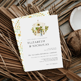Invitación Watercolor México Hacienda Iglesia Boda