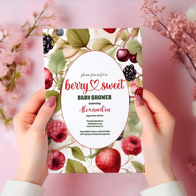 Invitación Watercolor Mezclado Berries Summer Baby Shower (Subido por el creador)