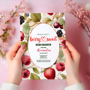 Invitación Watercolor Mezclado Berries Summer Baby Shower