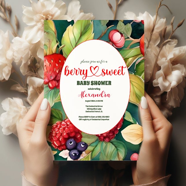 Invitación Watercolor Mezclado Berries Summer Baby Shower (Subido por el creador)