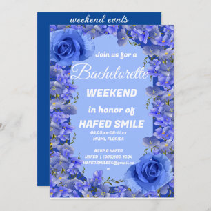 Invitación Watercolor Miami Skyline Tropical Beach Island Inv