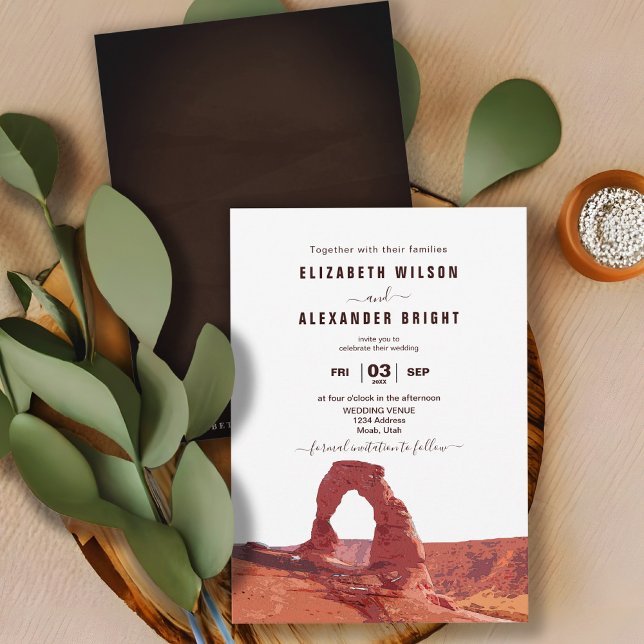 Invitación Watercolor Moab Arches Park Invitatio Boda Utah (Subido por el creador)