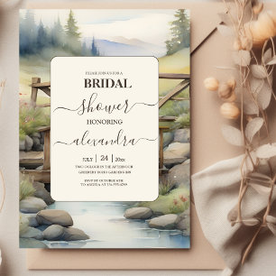 Invitación Watercolor Mountain Meadow Shower
