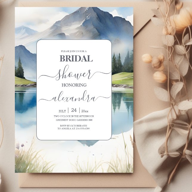 Invitación Watercolor Mountain Meadow Shower (Subido por el creador)