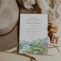 Watercolor Mountain | Waterton Lakes Wedding