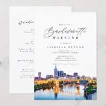 Watercolor Nashville Bachelorette Itinerary y