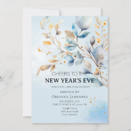 Invitación Watercolor New Year's Eve Party 