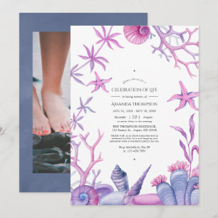 Invitación Watercolor Ocean Life Celebración Náutica de la Vi