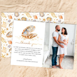 Invitación Watercolor Ocean Little Pearl Photo Shower Card