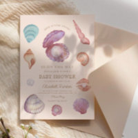 Watercolor Ocean pequeña perla Seashell Baby Showe