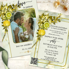 Invitación Watercolor Orchard Photo Wedding Solo recepción