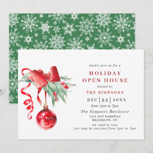 Invitación Watercolor Ornament NAVIDADES HOLIDAY OPUESTA CASA
