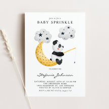 Watercolor Panda Twinkle Twinkle Bebé Sprinkle