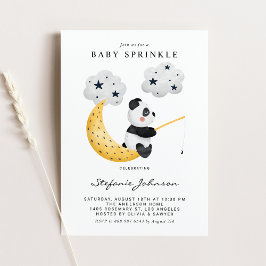 Invitación Watercolor Panda Twinkle Twinkle Bebé Sprinkle