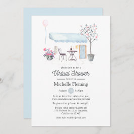 Invitación Watercolor París: Bebé virtual o ducha de novia