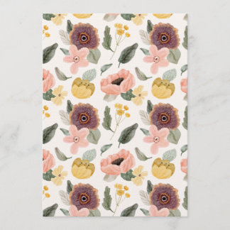 Invitación Watercolor Pastel Floral Seamless Pattern | Soft