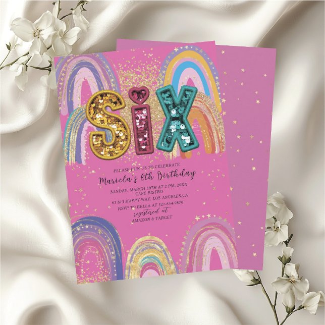 Invitación  Watercolor pink and gold stars  BirthdaInvitation (Subido por el creador)