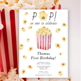 Invitación Watercolor Pop sobre Fiesta de cumpleaños infantil