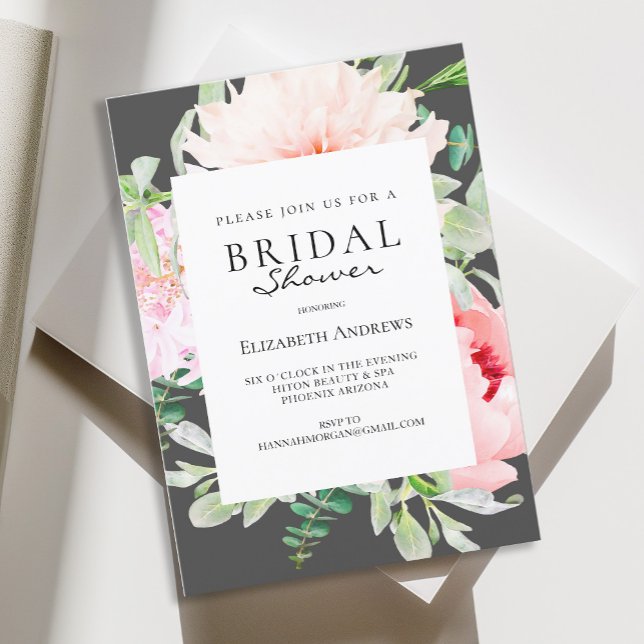 Invitación Watercolor Primavera Botánica Ducha Bridal Invitat (Subido por el creador)