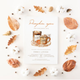 Invitación Watercolor Pumpkin Spice Baby Shower