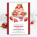 Invitación Watercolor Red Strawberry Shortakes Kids Cumpleaño<br><div class="desc">¡Vengan todos a una celebración de "Berry Sweet"! Nuestra encantadora invitación incluye un caprichoso ilustracion acuático de tarta de fresa y una taza de té al vapor, prometiendo una reunión llena de delicias para el cumpleaños de tu pequeño. Con sus colores vivos y su encantador diseño, esta invitación marca el...</div>